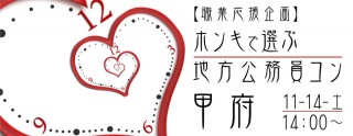 【職業応援企画】ホンキで選ぶ☆地方公務員コン-甲府(11/14)